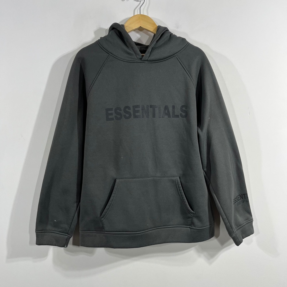 Fear of God Essentials Hoodie Streetwear Logo Pullover Mens Large Neutral Gym - Picture 1 of 12